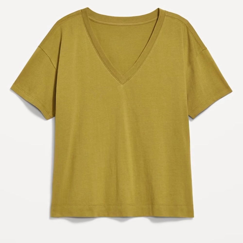 Women's Old Navy V-Neck Olive Green Short Sleeve T Shirt  Size:XL